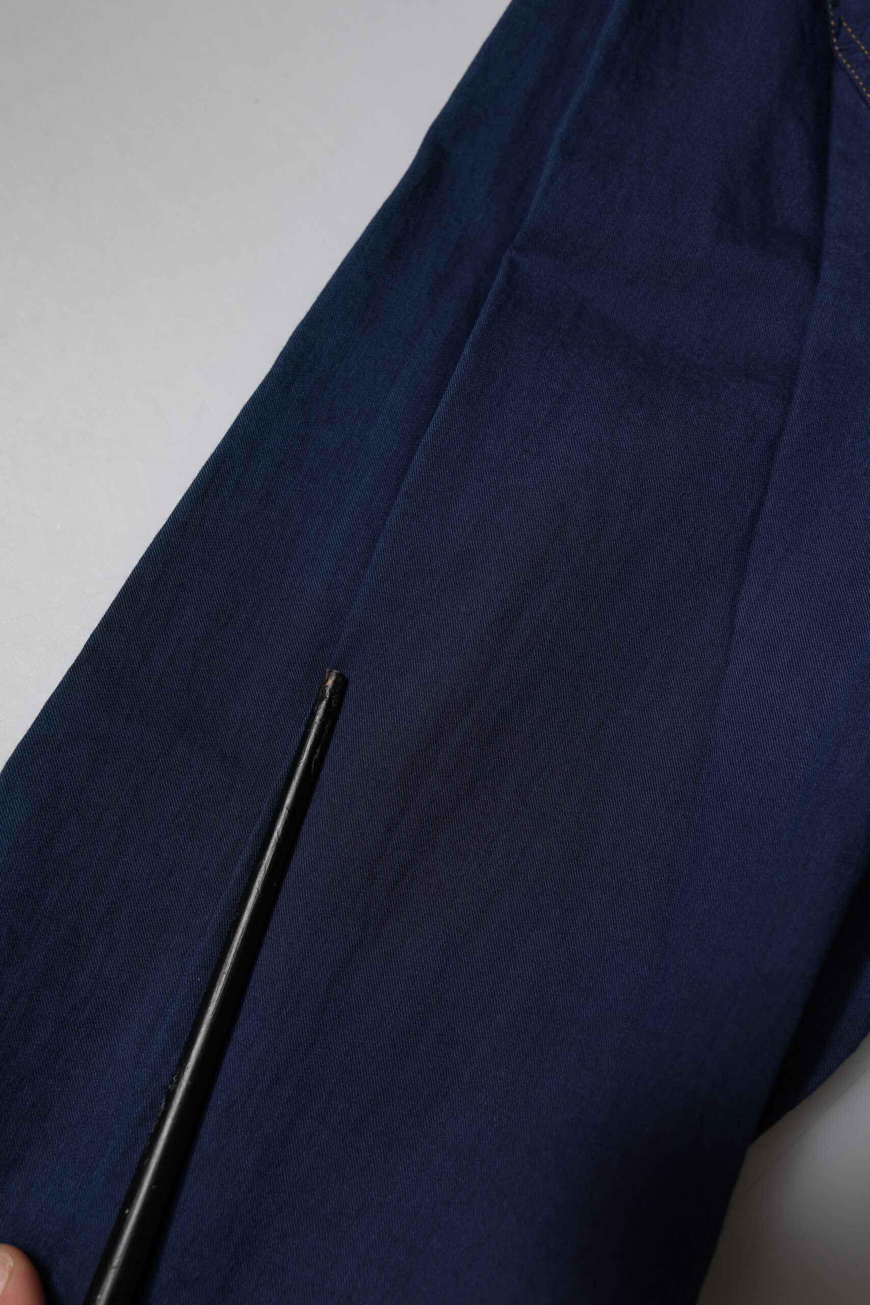 Dolce & Gabbana Dark blue cotton dress GOLD Formal shirt